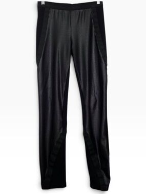 BCBGMAXAZRIA LANDYN faux Leather black pants stretchy material bikercore medium